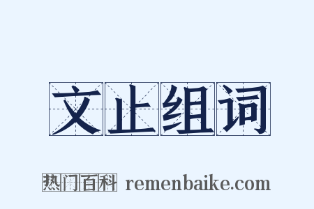 文止组词是什么意思的图片
